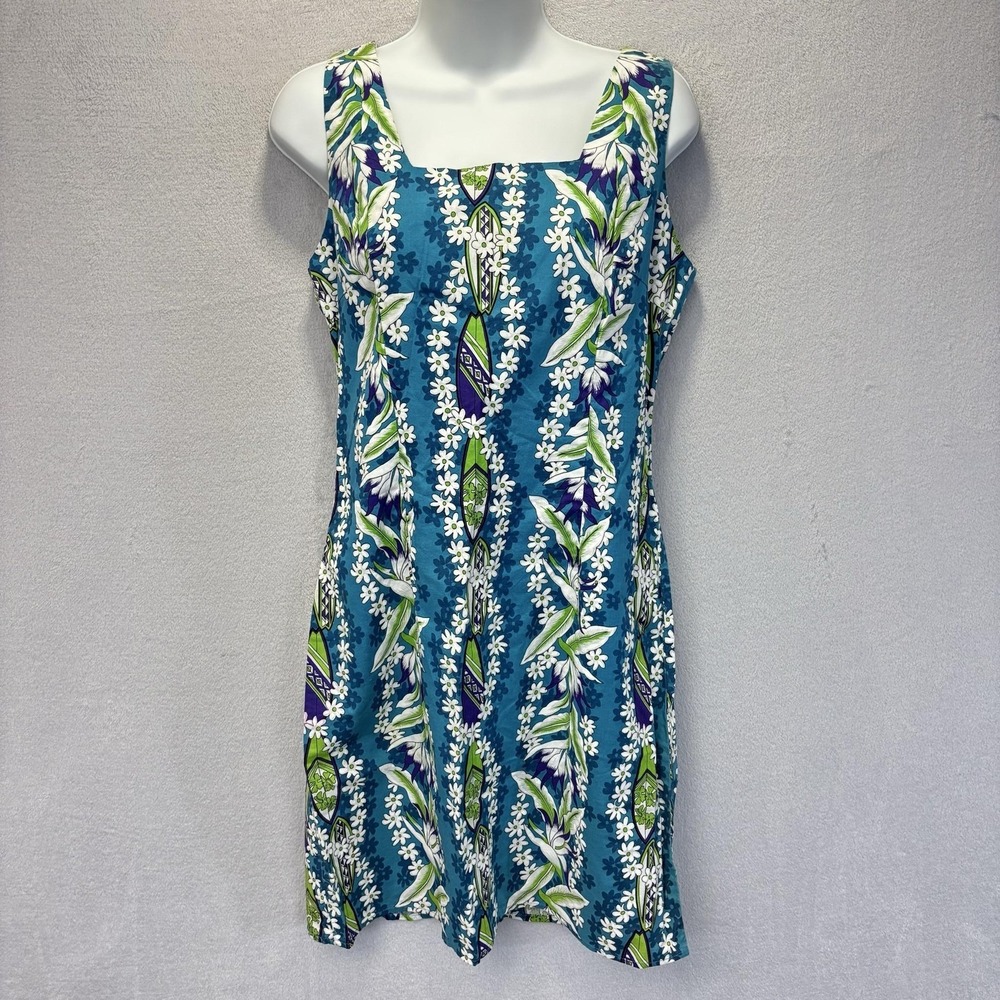 Vintage Royal Creations Hawaiian Sundress Womens Small Blue Floral Mini Tropical